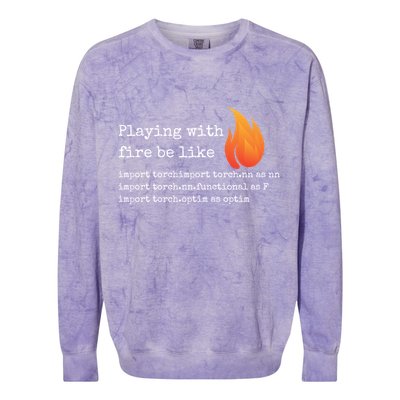 Gift For Deep Learning With Pytorch And Python Programmers Funny Gift Colorblast Crewneck Sweatshirt