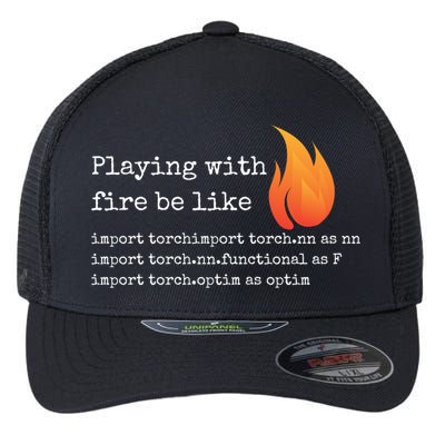 Gift For Deep Learning With Pytorch And Python Programmers Funny Gift Flexfit Unipanel Trucker Cap