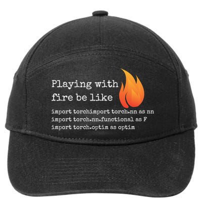 Gift For Deep Learning With Pytorch And Python Programmers Funny Gift 7-Panel Snapback Hat