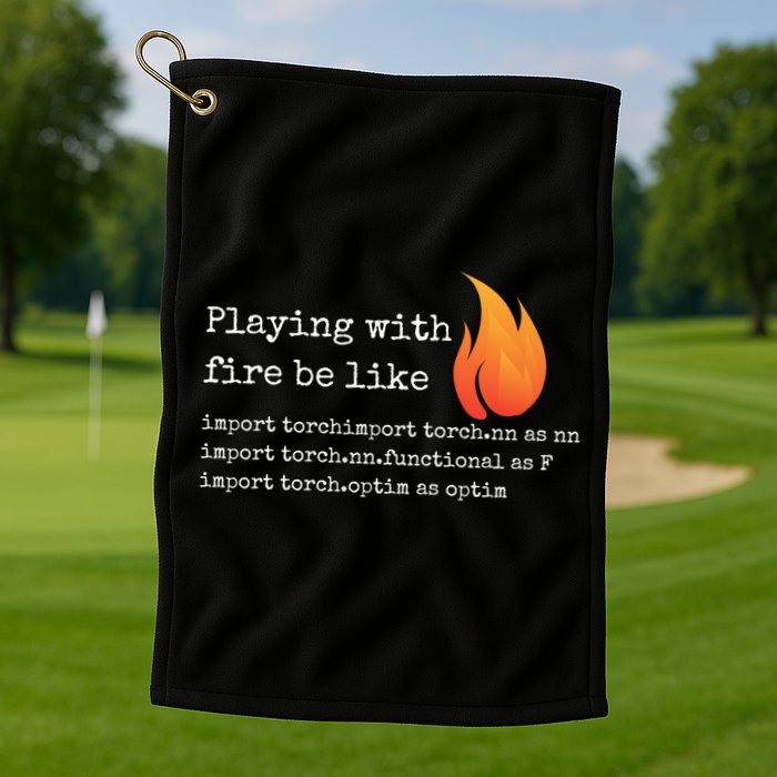 Gift For Deep Learning With Pytorch And Python Programmers Funny Gift Golf Towel
