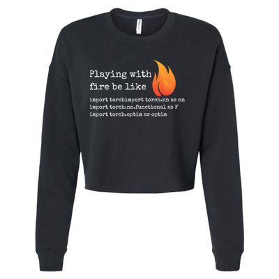 Gift For Deep Learning With Pytorch And Python Programmers Funny Gift Cropped Pullover Crew