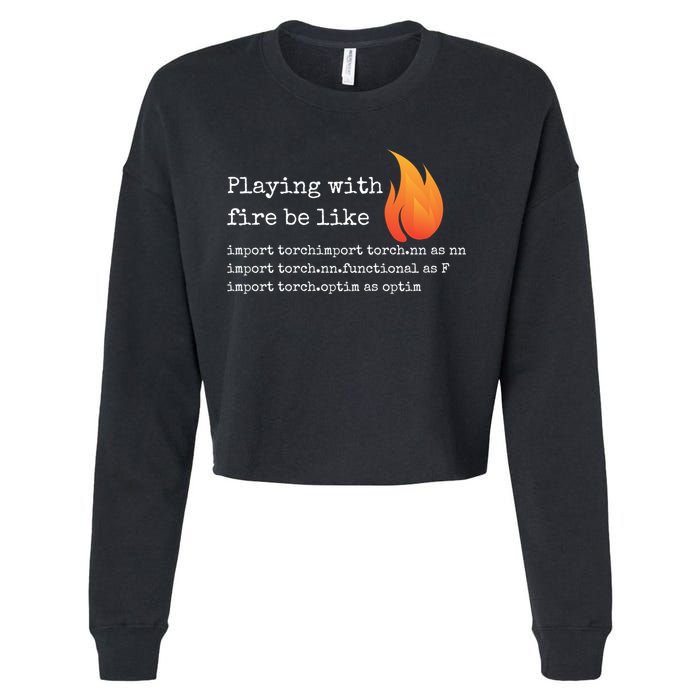 Gift For Deep Learning With Pytorch And Python Programmers Funny Gift Cropped Pullover Crew