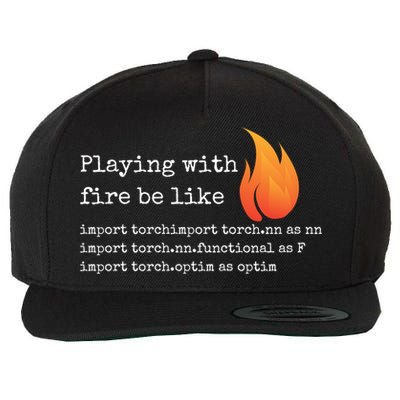 Gift For Deep Learning With Pytorch And Python Programmers Funny Gift Wool Snapback Cap
