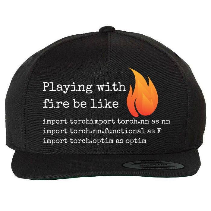 Gift For Deep Learning With Pytorch And Python Programmers Funny Gift Wool Snapback Cap