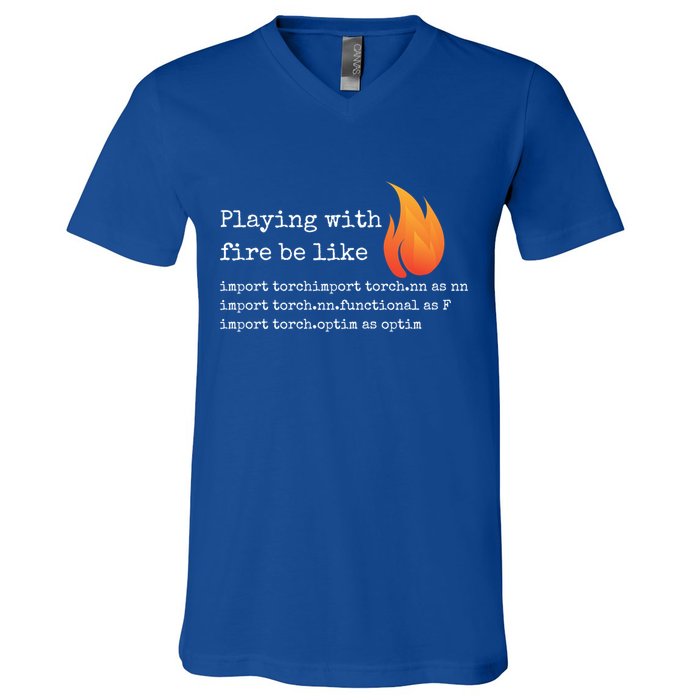 Gift For Deep Learning With Pytorch And Python Programmers Funny Gift V-Neck T-Shirt