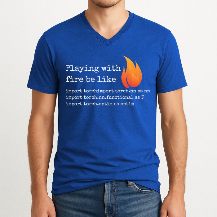 Gift For Deep Learning With Pytorch And Python Programmers Funny Gift V-Neck T-Shirt