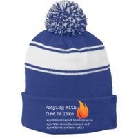 Gift For Deep Learning With Pytorch And Python Programmers Funny Gift Stripe Pom Pom Beanie