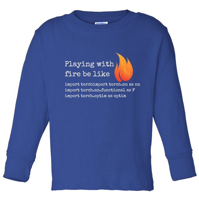 Gift For Deep Learning With Pytorch And Python Programmers Funny Gift Toddler Long Sleeve Shirt
