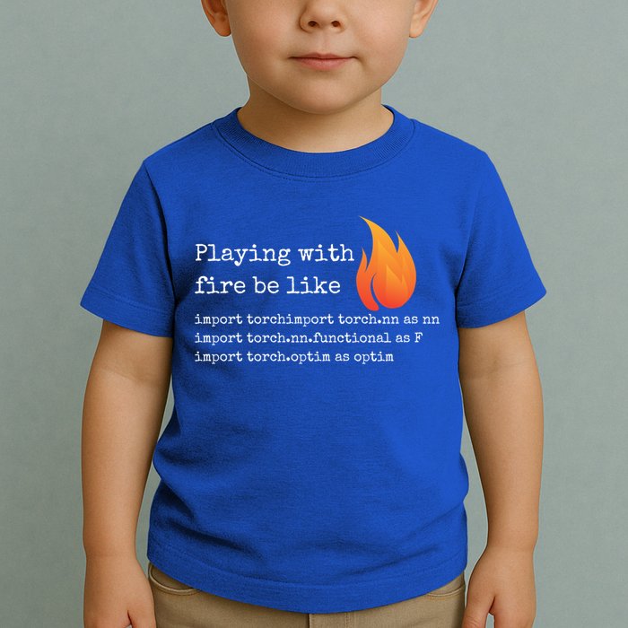 Gift For Deep Learning With Pytorch And Python Programmers Funny Gift Toddler T-Shirt