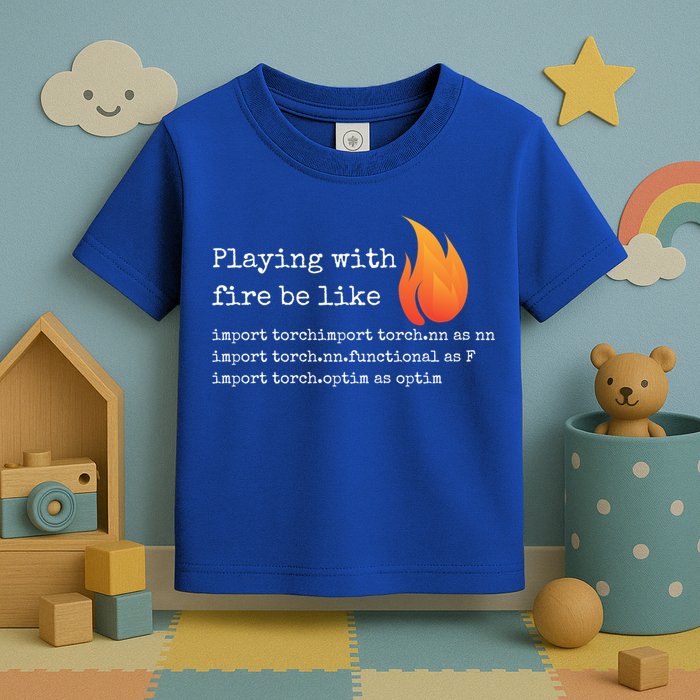 Gift For Deep Learning With Pytorch And Python Programmers Funny Gift Toddler T-Shirt