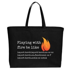 Gift For Deep Learning With Pytorch And Python Programmers Funny Gift Cotton Canvas Jumbo Tote