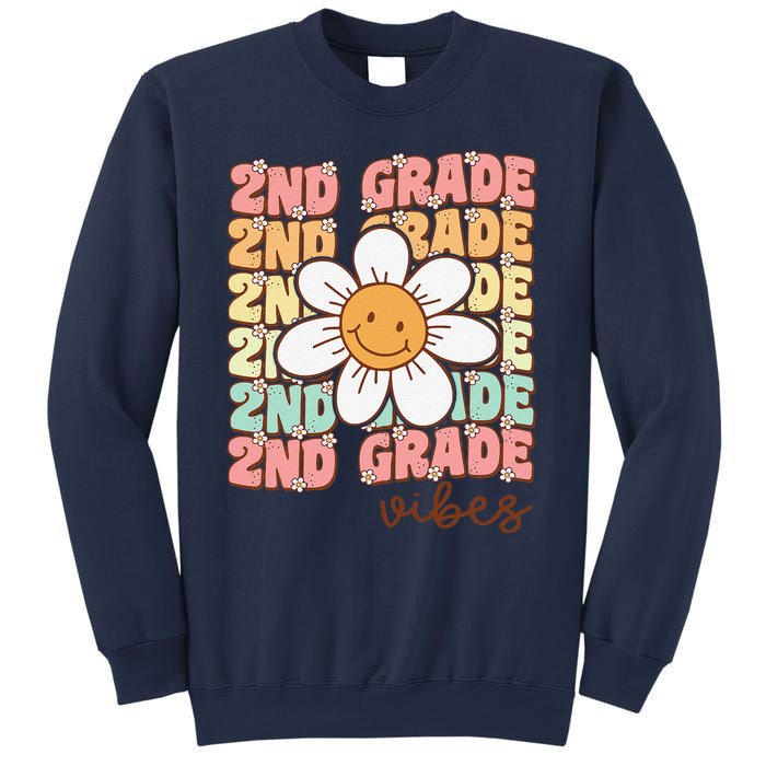 Groovy First Day Of School 2nd Grade Vibes Back To School Sweatshirt