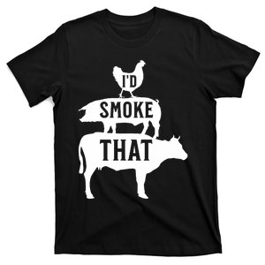 Grilling Funny Dad ID Smoke That Smoker Grill Master Bbq T-Shirt