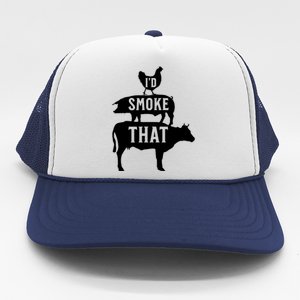 Grilling Funny Dad ID Smoke That Smoker Grill Master Bbq Trucker Hat