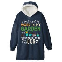 Gardening Funny Dog Lover Gardener Garden Pet Gift Plants Hooded Wearable Blanket