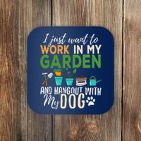 Gardening Funny Dog Lover Gardener Garden Pet Gift Plants Coaster