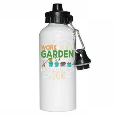 Gardening Funny Dog Lover Gardener Garden Pet Gift Plants Aluminum Water Bottle