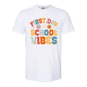 Groovy First Day Of School Vibes Teachers Students Kids Softstyle CVC T-Shirt