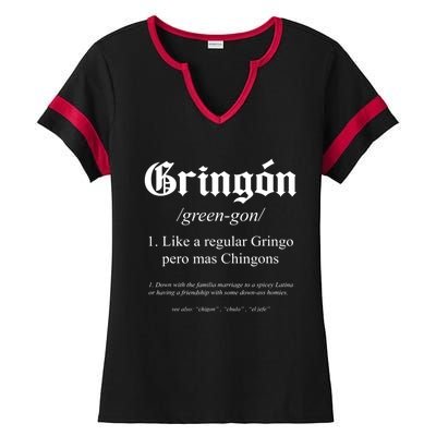 Gringón Funny Definition Ladies Halftime Notch Neck Tee