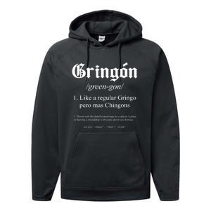 Gringón Funny Definition Performance Fleece Hoodie