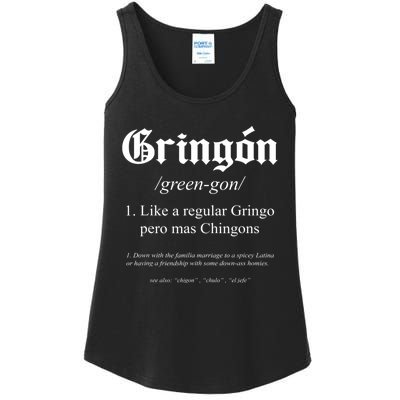 Gringón Funny Definition Ladies Essential Tank