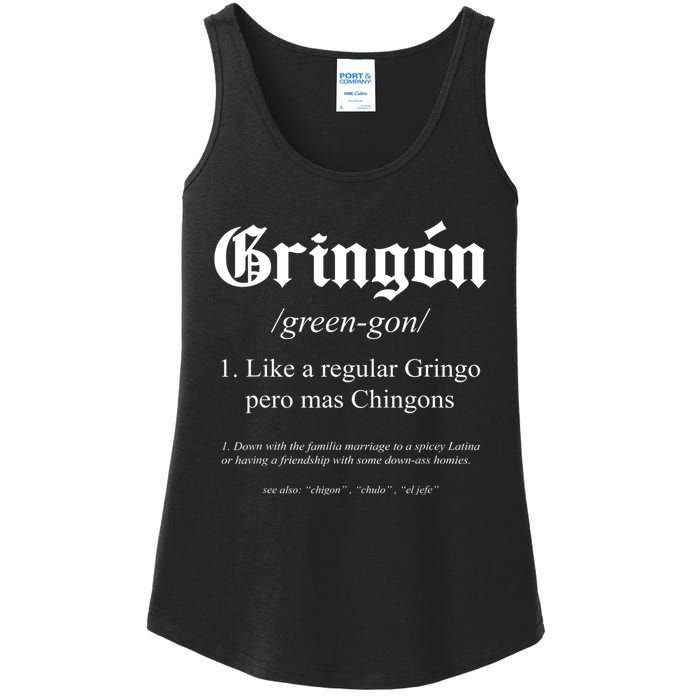 Gringón Funny Definition Ladies Essential Tank