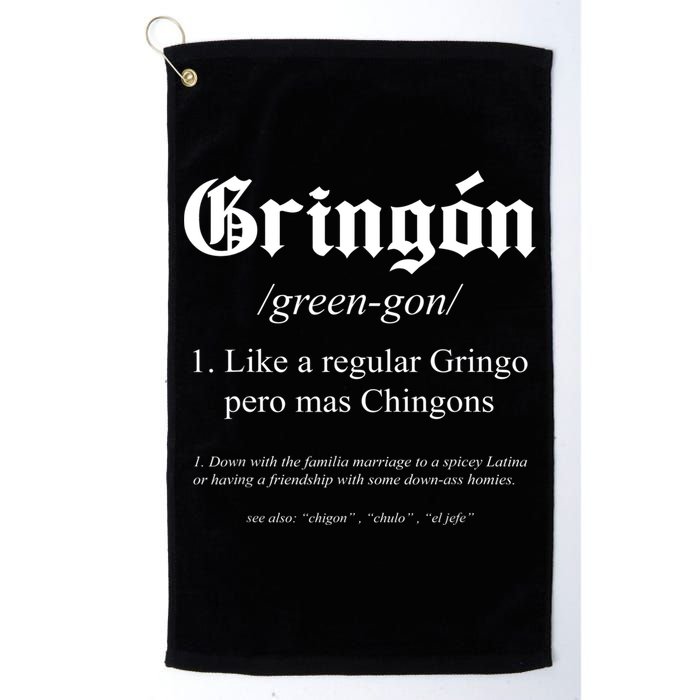 Gringón Funny Definition Golf Towel
