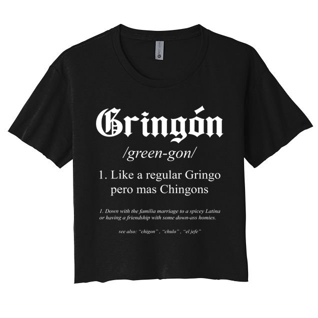 Gringón Funny Definition Crop Top