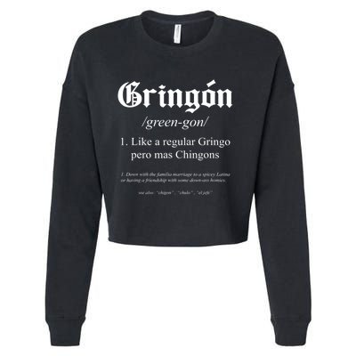 Gringón Funny Definition Cropped Pullover Crew