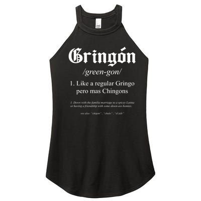 Gringón Funny Definition Women's Perfect Tri Rocker Tank