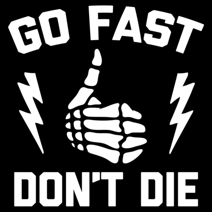 Go Fast, Don't Die funny race car dirt bike racing Impact Tech Backpack