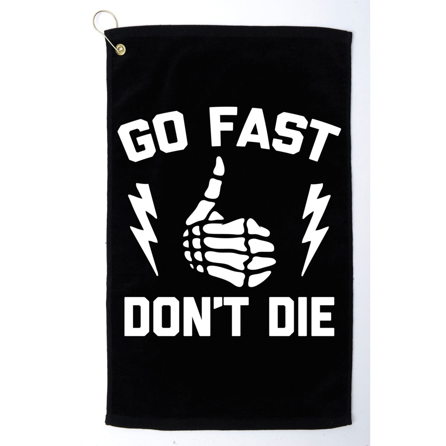 Go Fast, Don't Die funny race car dirt bike racing Golf Towel
