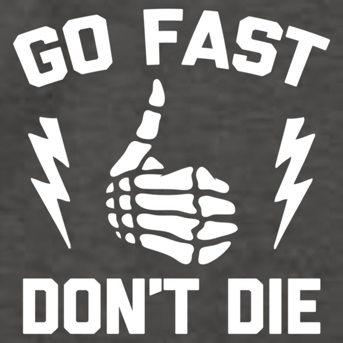 Go Fast, Don't Die funny race car dirt bike racing Vector Backpack