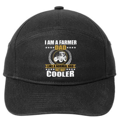 Great Farmer Dad Gift Tractor Farm Father Arable Farming 7-Panel Snapback Hat