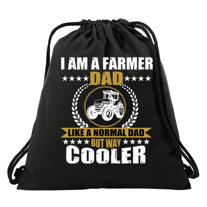 Great Farmer Dad Gift Tractor Farm Father Arable Farming Drawstring Bag