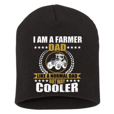 Great Farmer Dad Gift Tractor Farm Father Arable Farming Short Acrylic Beanie