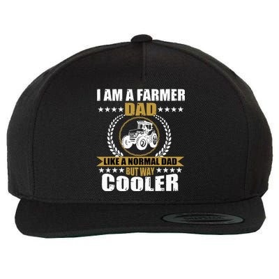 Great Farmer Dad Gift Tractor Farm Father Arable Farming Wool Snapback Cap