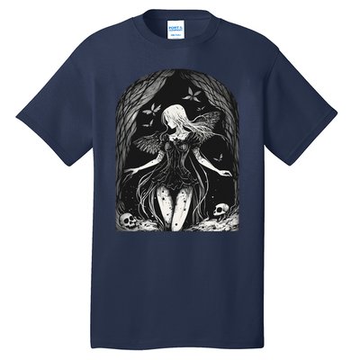 Goth Fairy Dark Witch Forest Gothic Alt Horror Aesthetic Tall T-Shirt