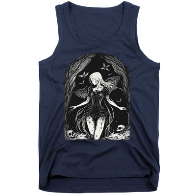 Goth Fairy Dark Witch Forest Gothic Alt Horror Aesthetic Tank Top