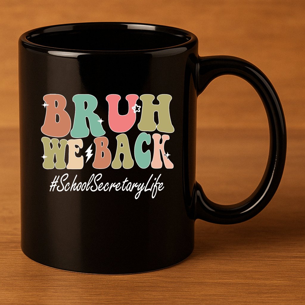 Groovy First Day Of School School Secretary Gift 11oz C Handle Ceramic Mug