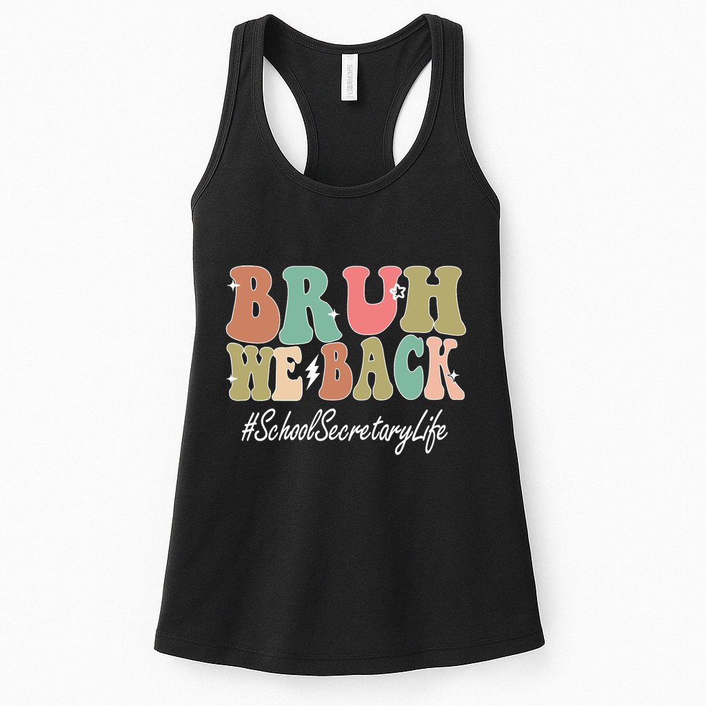 Groovy First Day Of School School Secretary Gift Womens Tank Top