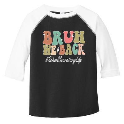 Groovy First Day Of School School Secretary Gift Toddler Fine Jersey T-Shirt