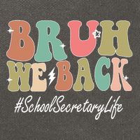 Groovy First Day Of School School Secretary Gift Cotton Canvas Backpack