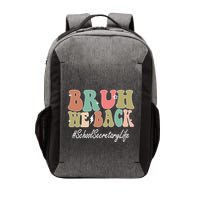 Groovy First Day Of School School Secretary Gift Vector Backpack