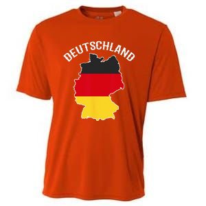 German Flag Deutschland Germany Map Cooling Performance Crew T-Shirt