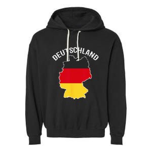 German Flag Deutschland Germany Map Garment-Dyed Fleece Hoodie