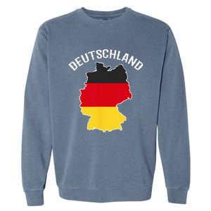 German Flag Deutschland Germany Map Garment-Dyed Sweatshirt