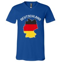 German Flag Deutschland Germany Map V-Neck T-Shirt