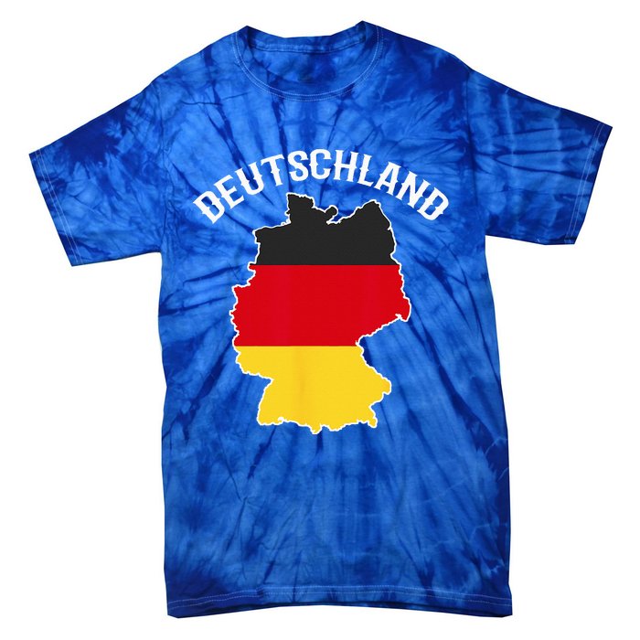 German Flag Deutschland Germany Map Tie-Dye T-Shirt