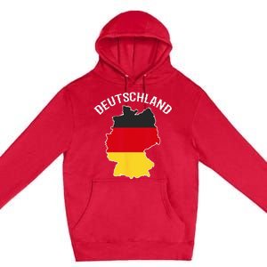 German Flag Deutschland Germany Map Premium Pullover Hoodie